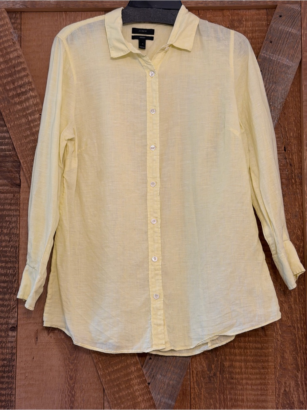 J.Crew Perfect Linen Button Down Shirt